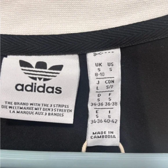 adidas Black Maxi Dress with White Three-Stripe Trim. Sz S. PTP 16”. NWT - Picture 4 of 6